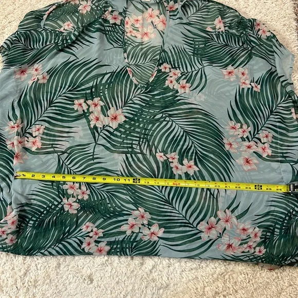 SHOW ME YOUR MUMU M boho palm vacay top/swim cover in kimono style—see pics EUC - Picture 5 of 5